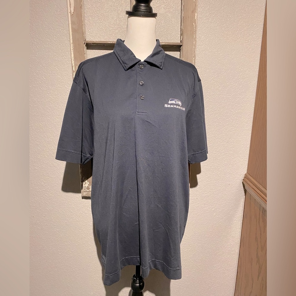 Seahawks navy blue Cutter & Buck Polo shirt